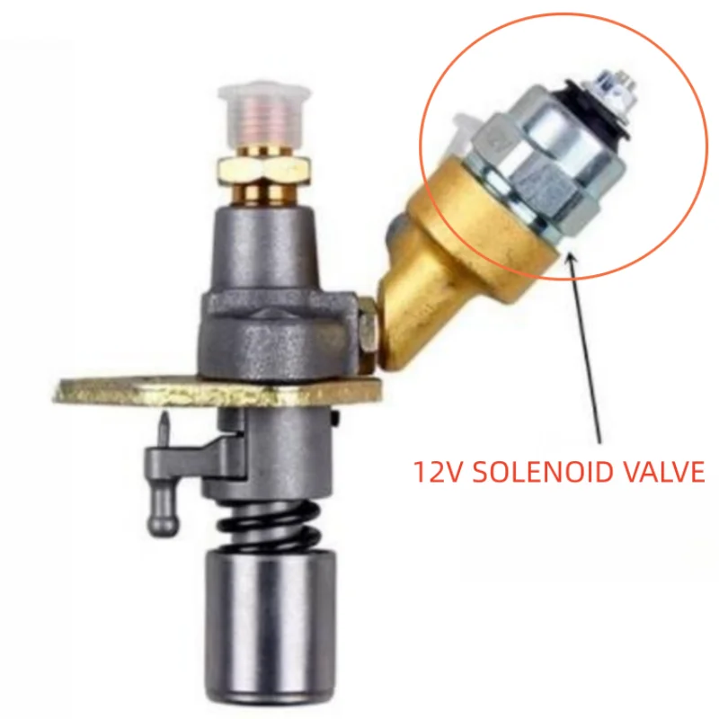 SHUT DOWN OIL OFF SOLENOID VALVE DIESEL ENGINE 173F 178F 186F 192F 1100F 198F GENERATOR 2KW-10KW 12V OIL PUMP SOLENOID VALVE