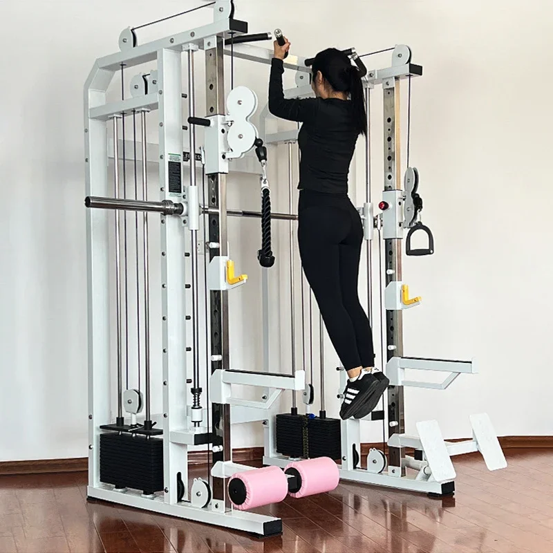 2026 Multifunctional Squat Rack Smith Machine Integrated Cable Crossover Unit