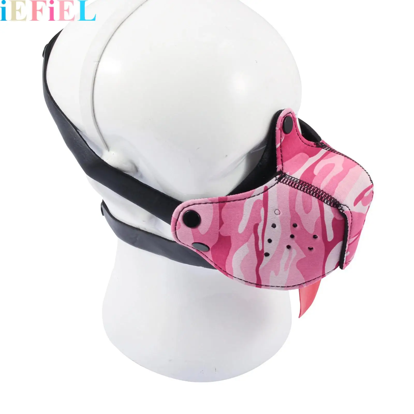 

Adults Tongue-Out Dog Head Mask Role-Playing Fun Prop for Couple Lovers Passion Light Bed Interact Cosplay Game