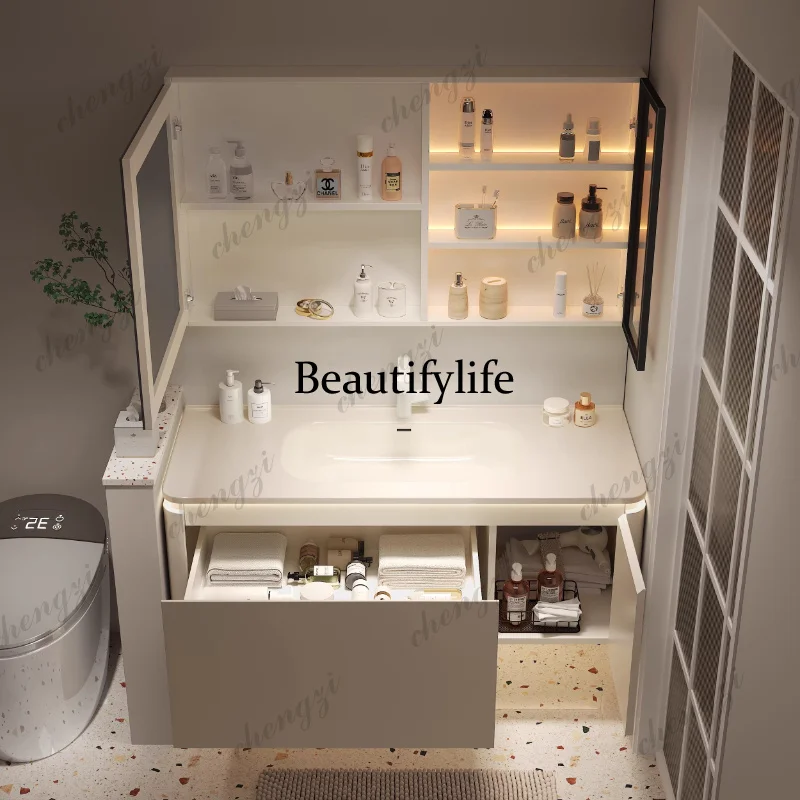 Modern Dressers Bathroom Cabinet Perfume Vanity China Makeup Sink Bathroom Cabinet Mirror Space Saver Gabinete Trendy Furniture