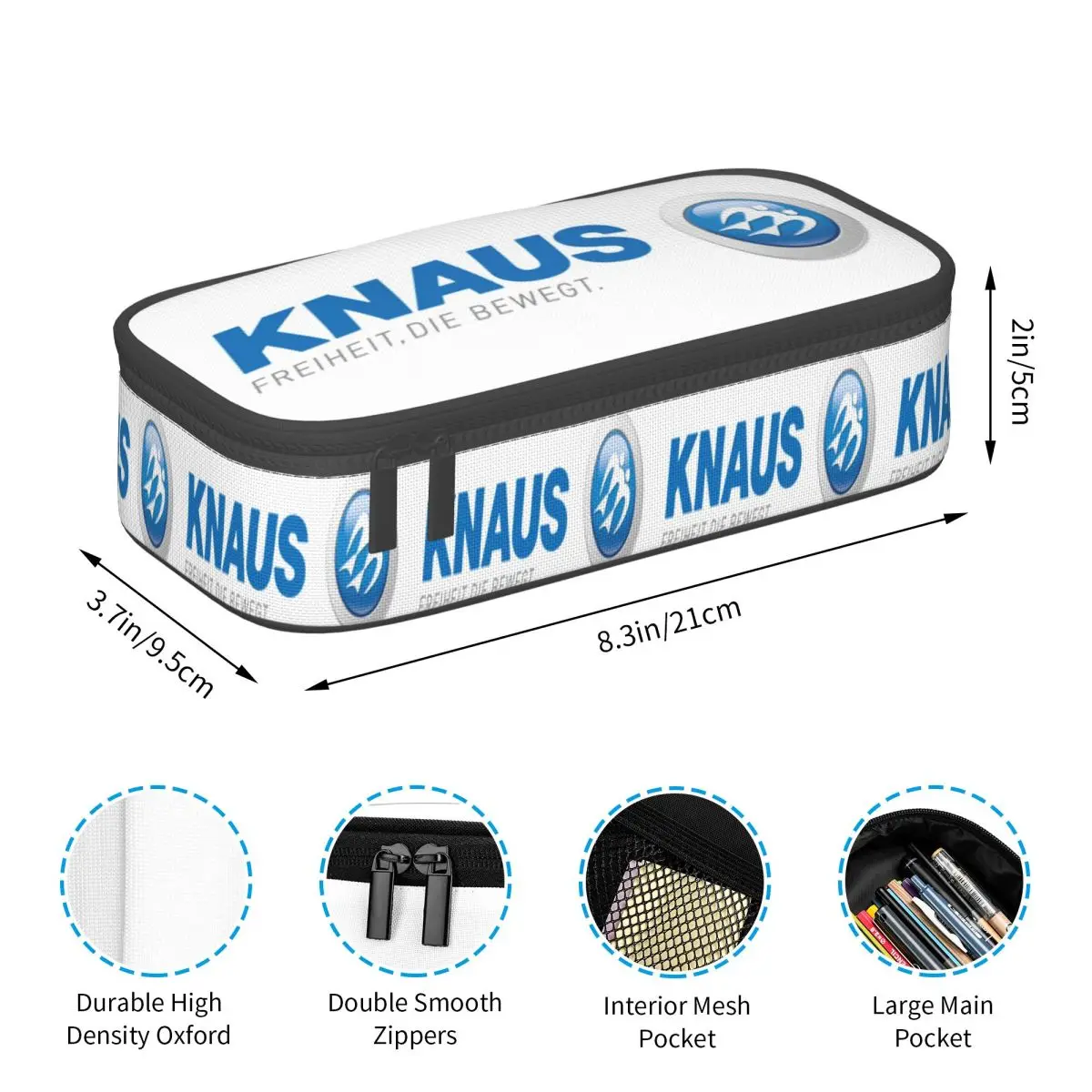 مقلمة Knaus Caravan لصبي فتاة صندوق القلم المدرسية حقيبة أقلام رصاص لوازم القرطاسية حقيبة حامل القلم
