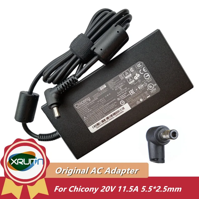 

Genuine Chicony A17-230P1B 230W A230A038P AC Adapter Charger For MSI Creator 15 A10UH Laptop Power Supply 20V 11.5A 5.5x2.5mm