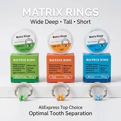 Dental Matrix Bands with NITI Metal Matrices Clamp Ring Sectional Contoured Matrix System for Clamping and Restorations Tool Kit