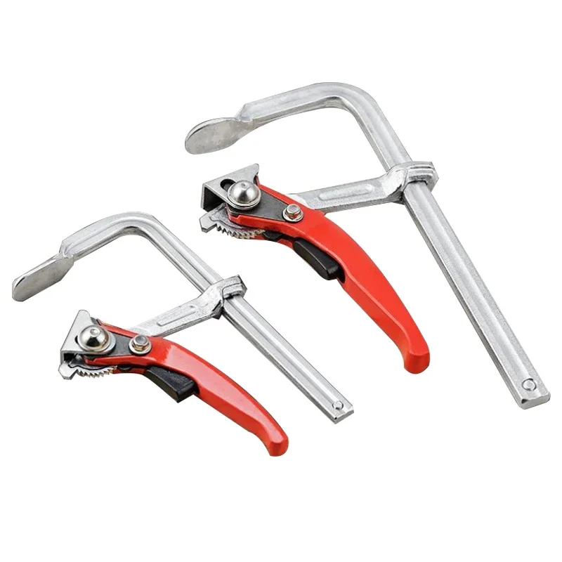 160mm Fast Guide Rail Clamp Carpenter F Clamp Heavy Duty Adjustable Fast Clamping Guide Rail System Woodworking DIY Hand Tool