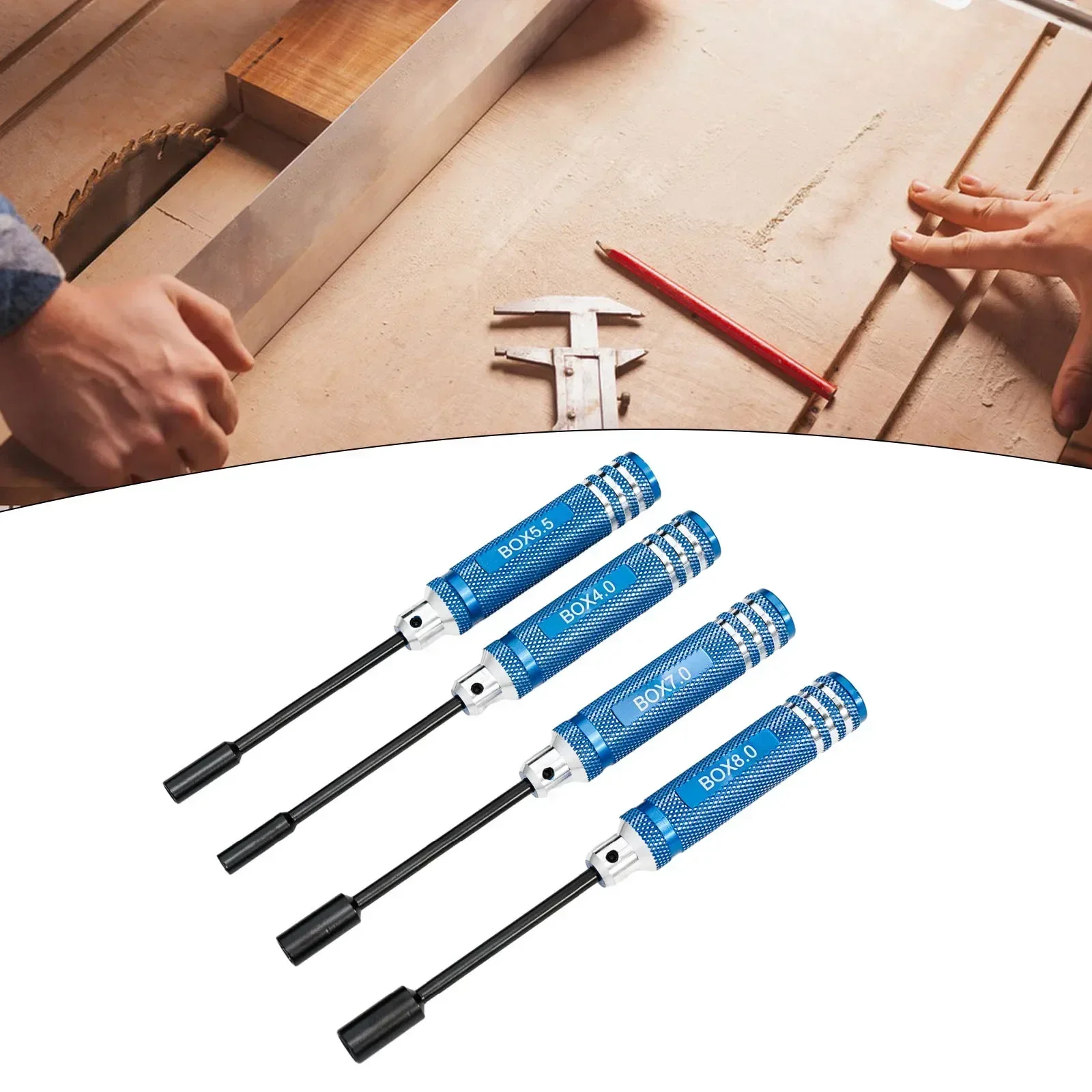 

Complete 4Pcs Hex Screwdriver Set for RC Vehicles Nut Driver Socket Kit for 4mm 5 5mm 7 0mm 8 0mm Applications