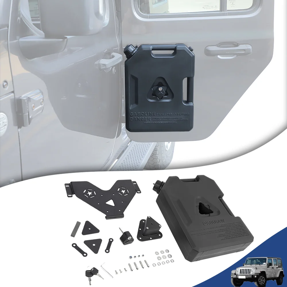 

Car Front Door Expansion Water/Oil Bucket Box Barrel 7.5L for Jeep Wrangler JK JL Gladiator JT 2007-2025 Exterior Accessories
