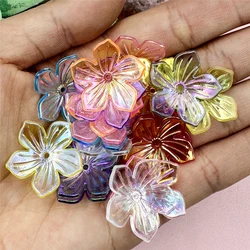 20PCS 22.8mm Sun Flower Shape Loose Spacer Beads Acrylic Beads Caps Handmade DIY For Bracelet Necklace Jewelry Making