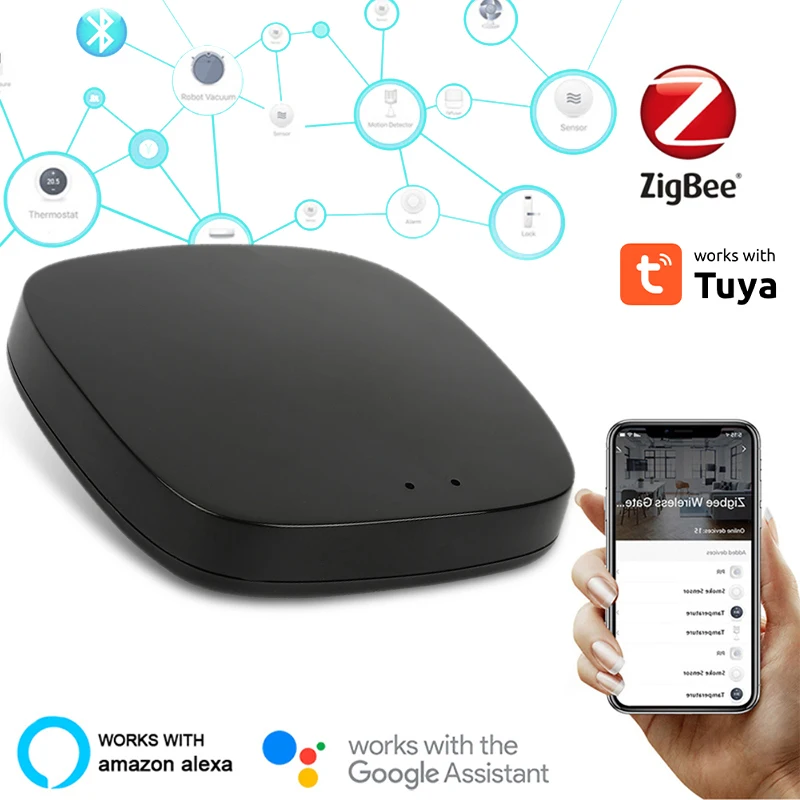 

Tuya Smart Gateway Hub Smart Home Bridge Приложение Smart Life Беспроводной пульт дистанционного управления работает с Alexa Home