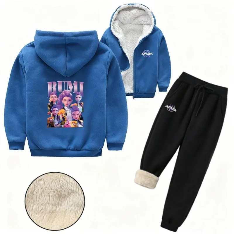 

KPop охотники на демонов аниме детская толстовка на молнии утепленная модная куртка толстовка с капюшоном подарок