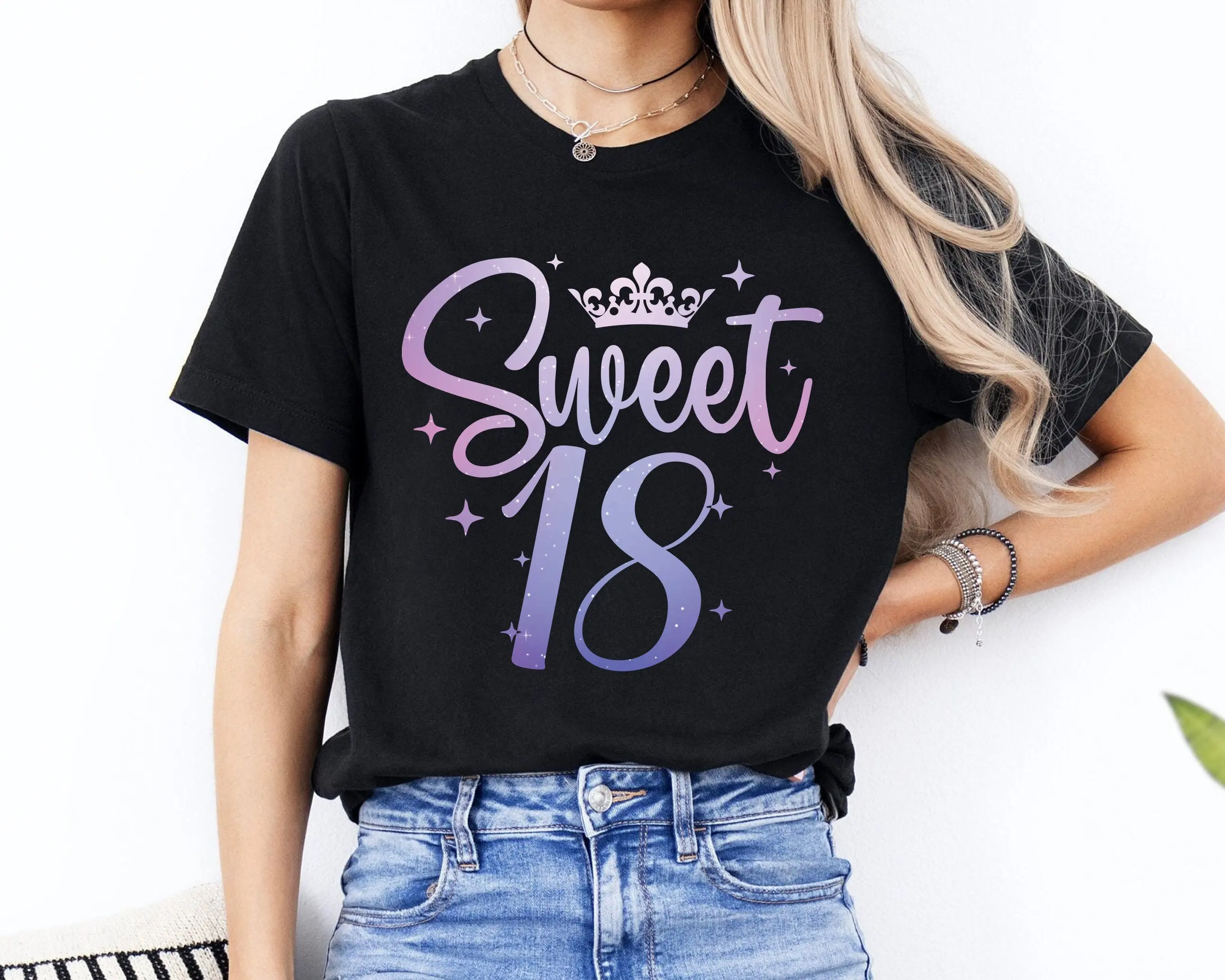 Sweet 18 Birthday T Shirt Queen In My Era Girls Party Family Celebration