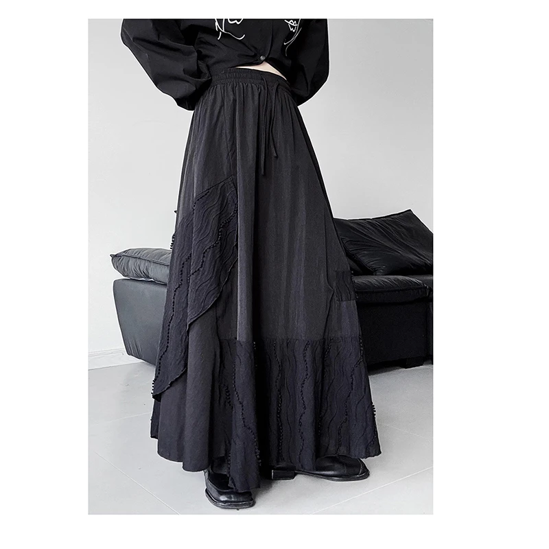 

Новинка: Корейская повседневная женская юбка А-силуэта в стиле пэчворк, асимметричная, до середины икры, весна-лето, T143