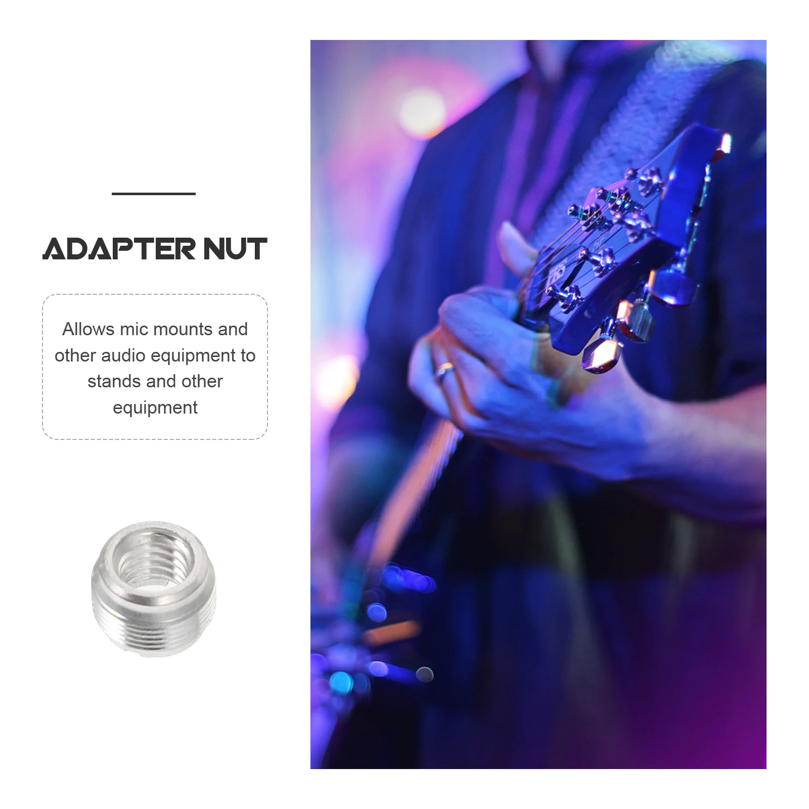 

10Pcs Microphone Stand Adapter Nut Conversion Screw for Tripod Camera Monitor Sturdy Precise Production Silver