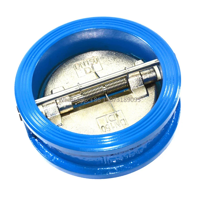 

DN125 Class150 China Factory Diaphragm Ductile Iron Non-return Spring Dual Plate Wafer Check Valve 5" with Lower Price
