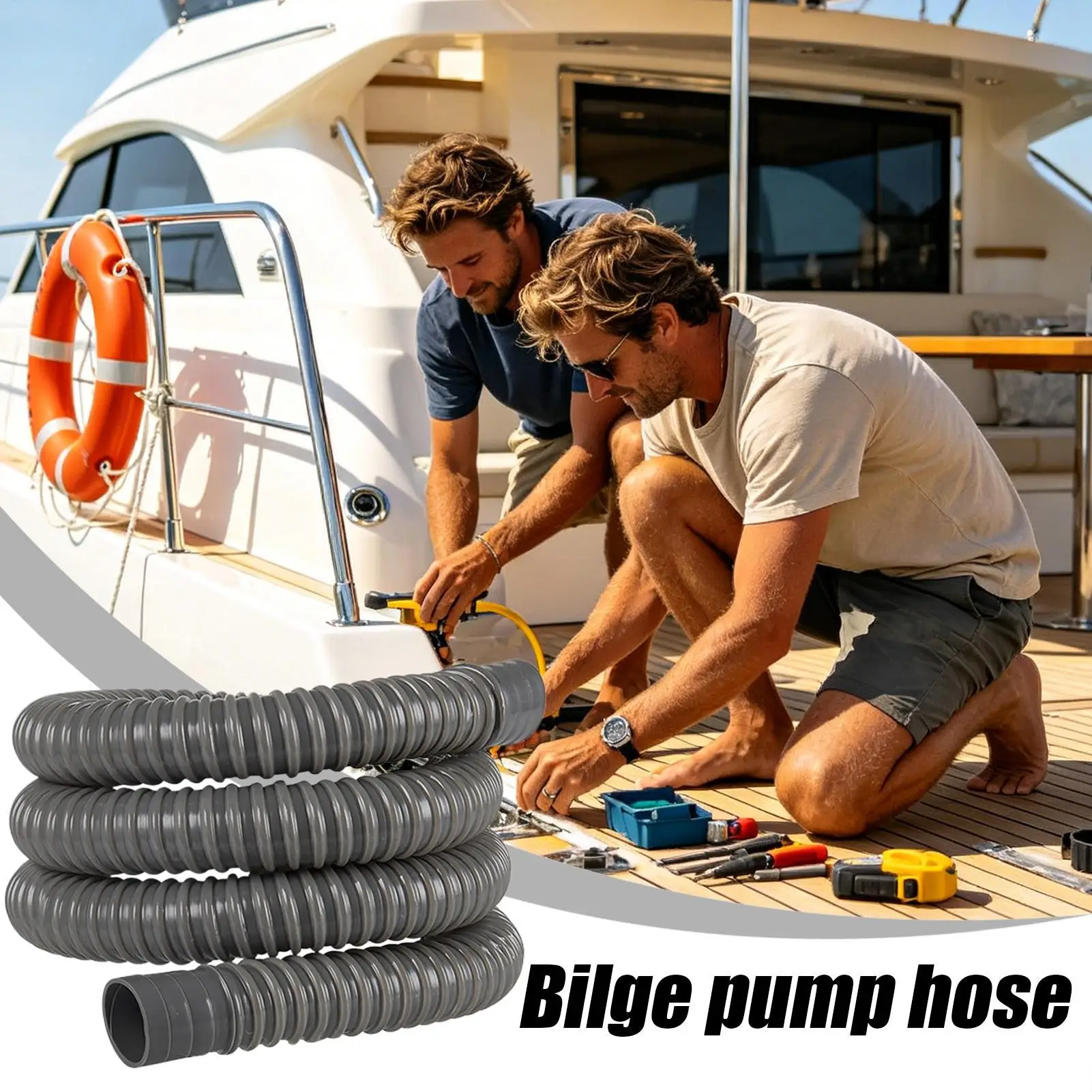 Bilge Pump Kit 1-1/8 Replacement Boat Tubing Kit Heavy Duty Bilge Hose For Mechanics Technicians Kayak Canoe Pontoon Yacht