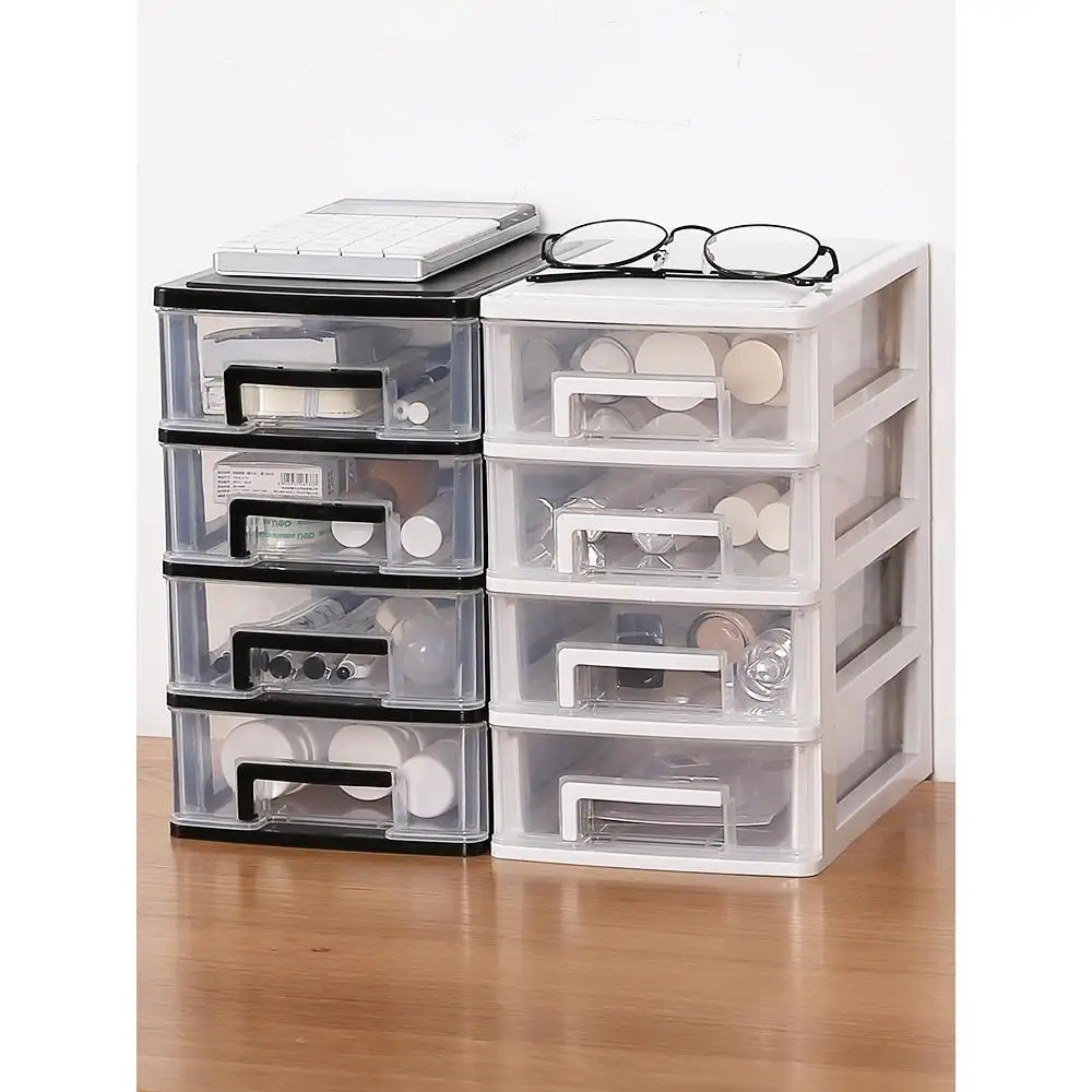 

Настольный органайзер-коробка с прозрачными выдвижными ящиками, пластиковый контейнер для хранения канцелярских принадлежностей и мелочей