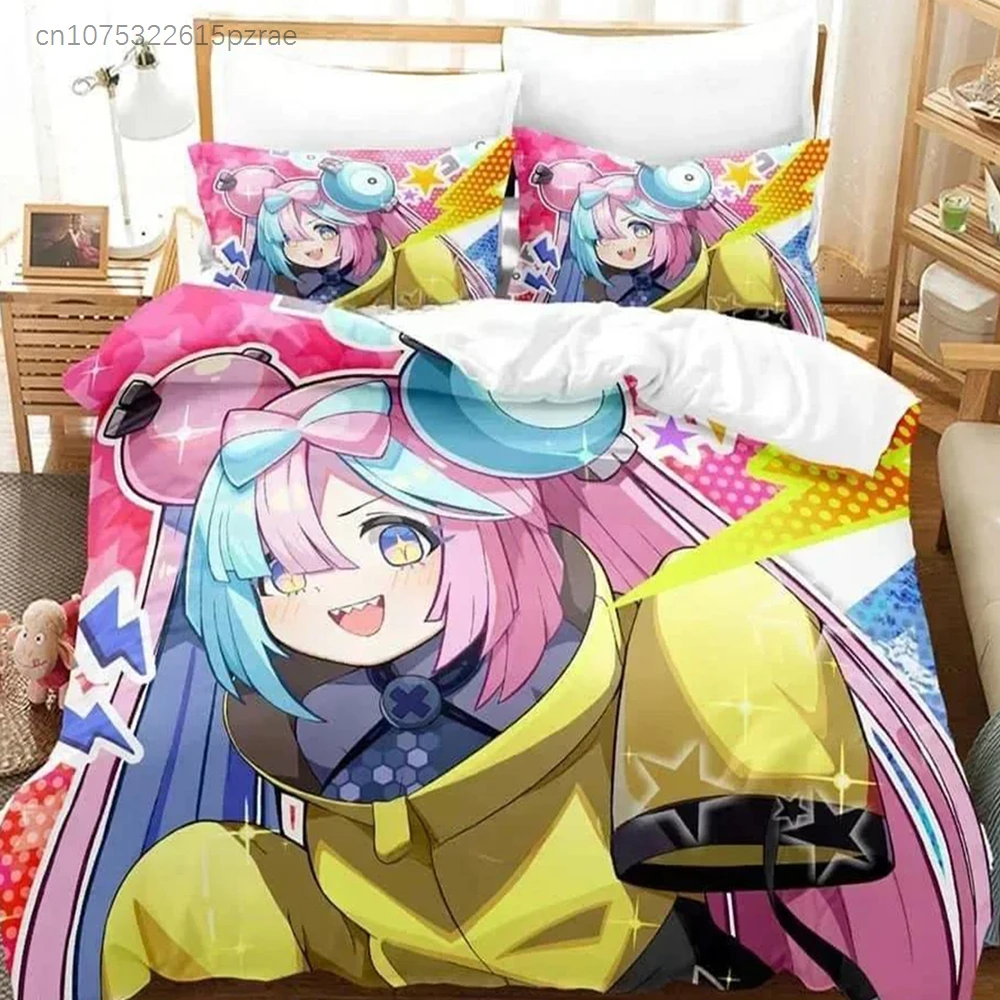 Anime Kawaii Girs Iono Bedding Set Printed Bed Set With Pillowcase Duvet Cover Soft Queen King Size Bedclothes Home Adult Kid