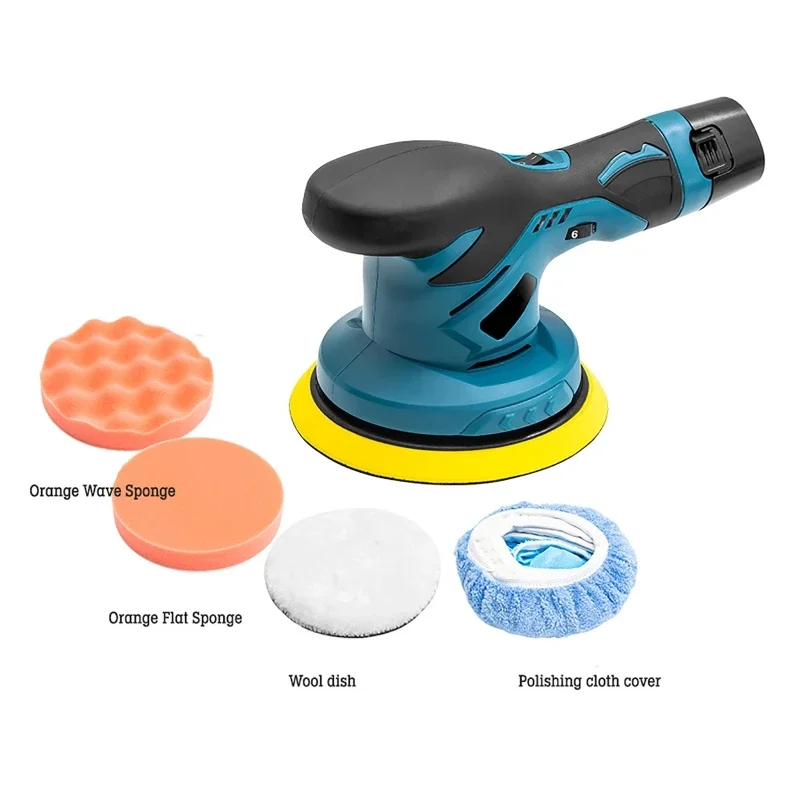 12V Lithium Electric Polishing Machine 2500-5000rpm Car Beauty Waxing Sealing Glaze Polishing Machine with 11pcs accessories