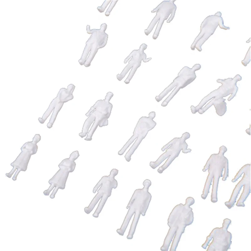 

A87I-200Pcs HO Scale 1:100 White Model People Unpainted Train Figures