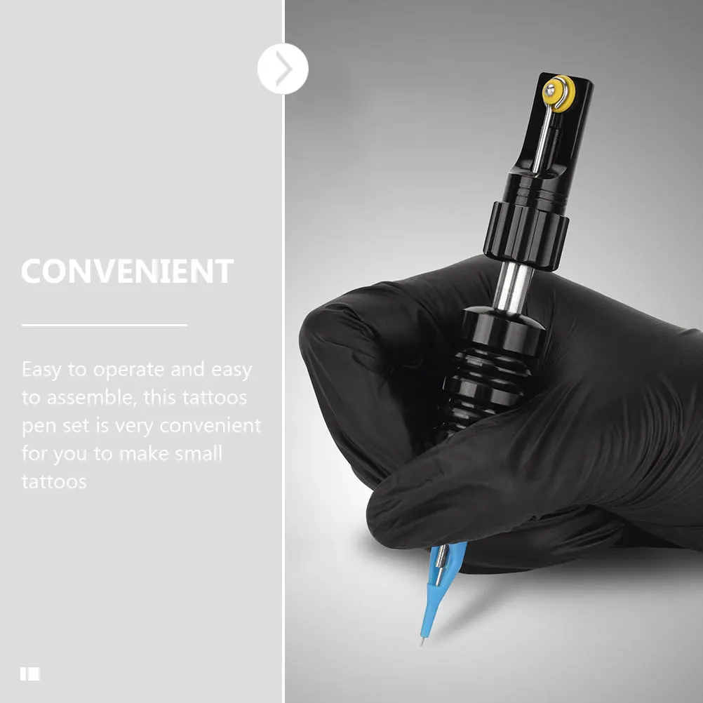 

1 комплект, набор для татуировок, многофункциональный держатель для ручек, портативный стартовый набор для татуировок «сделай сам», простой в эксплуатации, для хранения игл, профессиональные татуировки