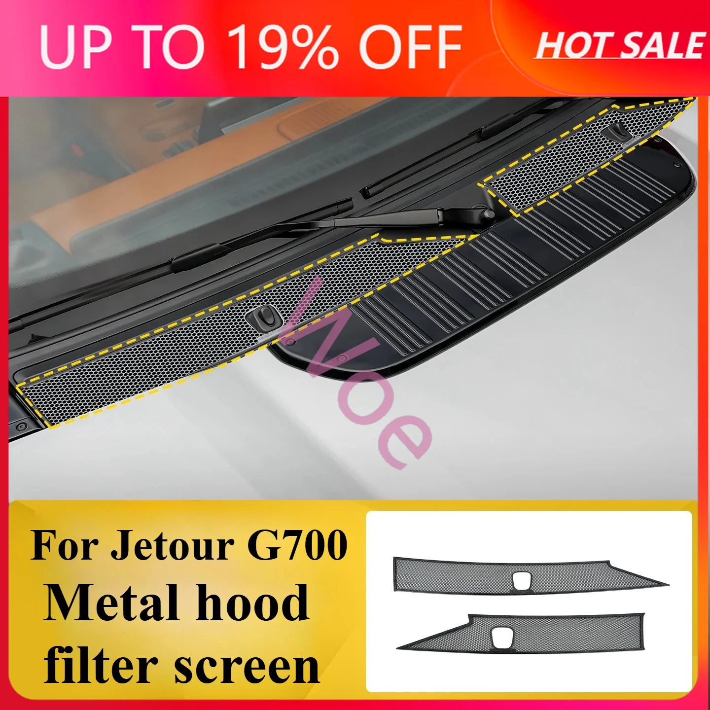 For Jetour G700 Metal hood filter screen air inlet protective coverengine compartment antiblocking cover dust-proof filterscreen