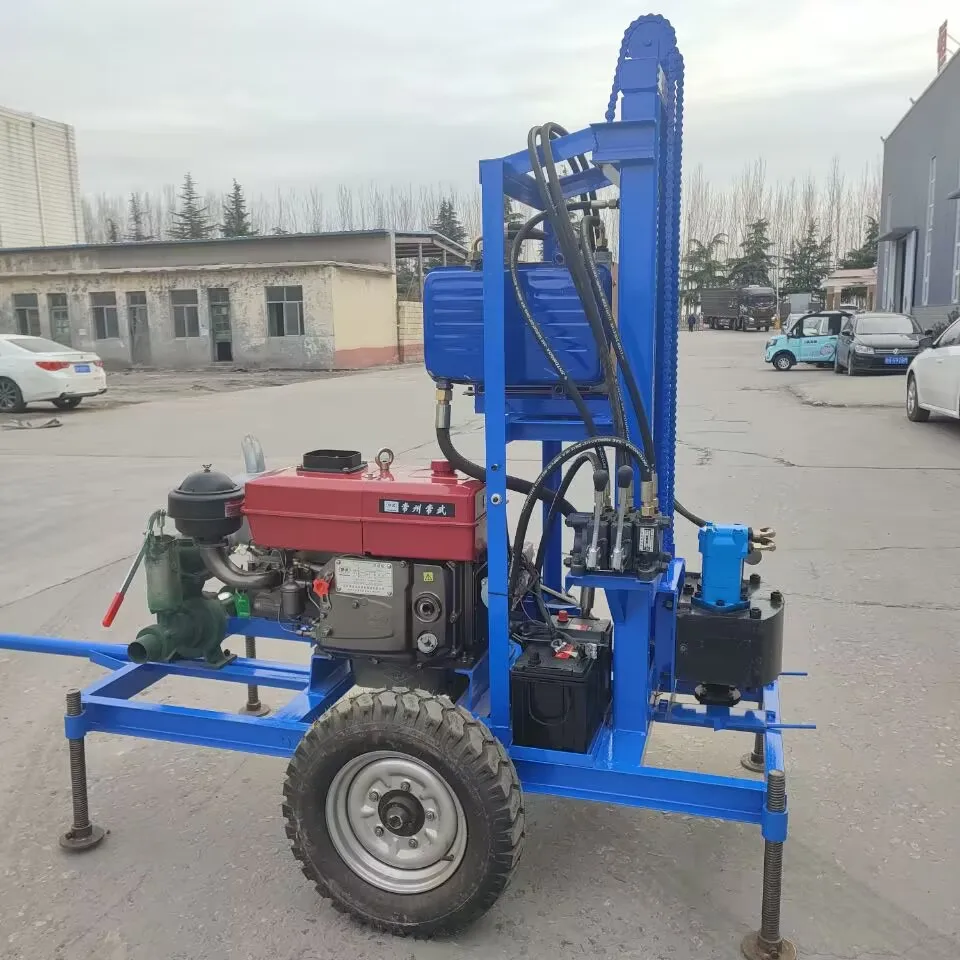 جهاز حفر آبار المياه بالديزل 22HP 25HP 35HP 180m قابل للتخصيص عالي الكفاءة مناسب للاستخدام المنزلي والمزرعة