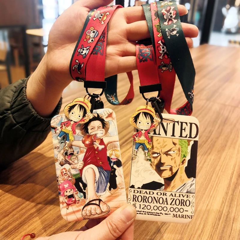 Anime Een Stuk Cartoon Kaarthouder Luffy Werkkaart Student Kaarthouder Lanyard Mobiele Telefoon Lanyard Mannen Vrouwen Kinderen cadeau