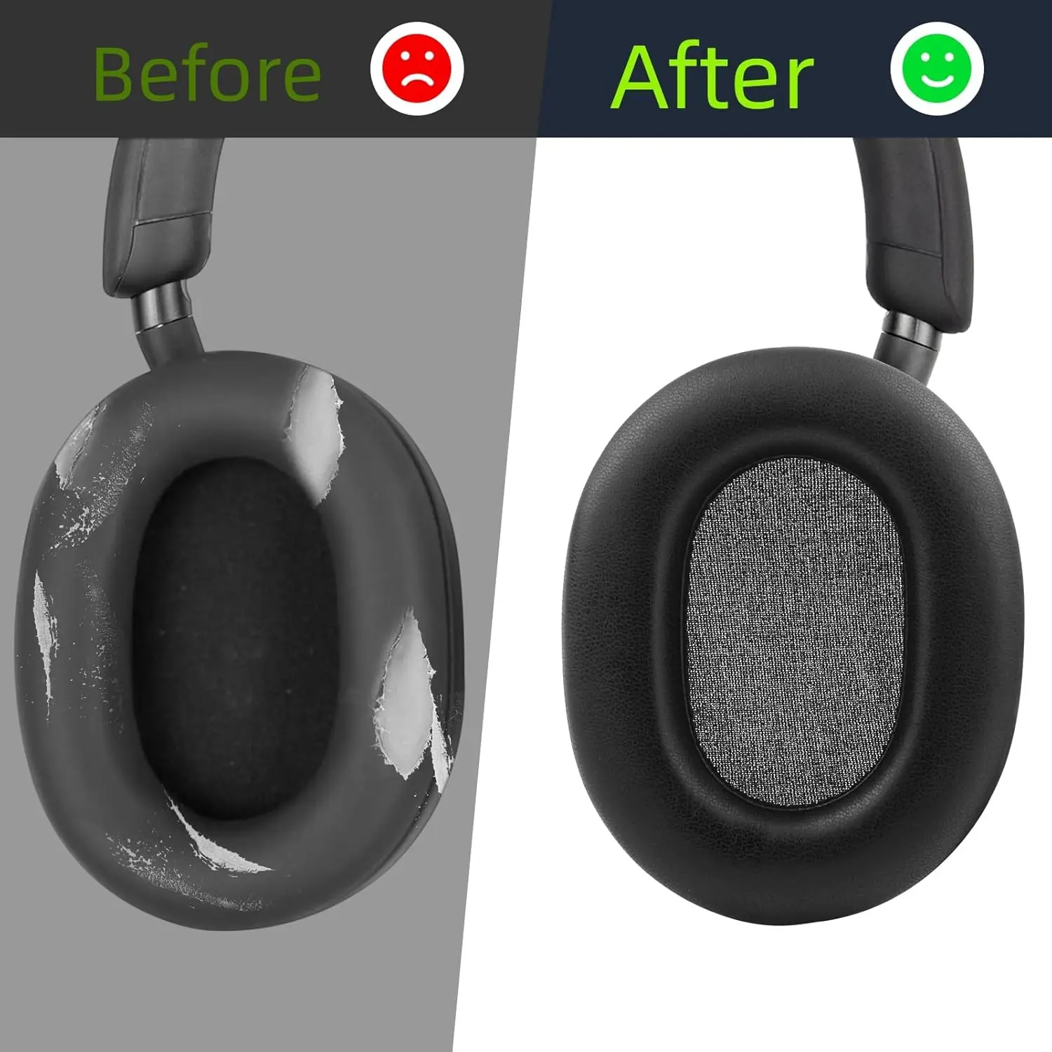 WH-1000XM5 Ear Pad เบาะเปลี่ยนการแยกเสียงรบกวนหูครอบคลุมใช้งานร่วมกับ Sony WH1000XM5 ไร้สายตัดเสียงรบกวน