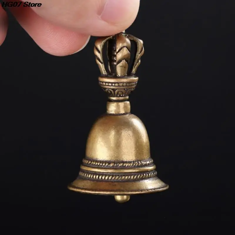 1PC Tibetan Bronze Bell Antique Bell Christmas Tree Pendant Brass Handicraft Magic Bell Wind Bell Shui Feng Bells For Decoration