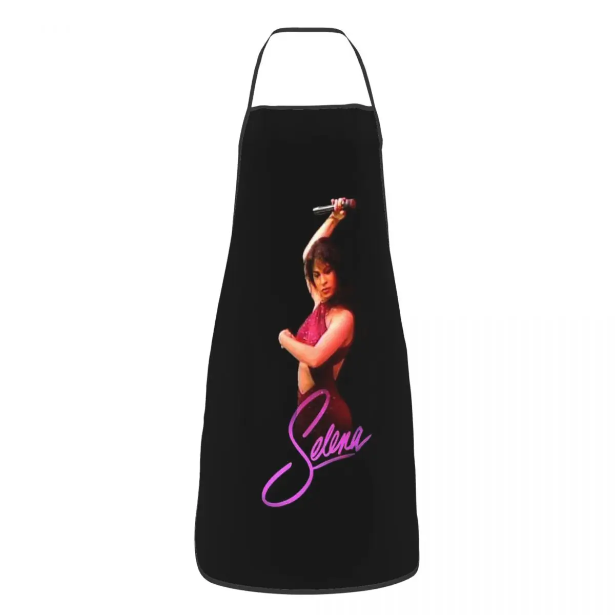 Popular Selena Quintanilla Singer Apron Chef Cooking Tablier Waterproof Bib Kitchen Cleaning Pinafore for Women Men Painting