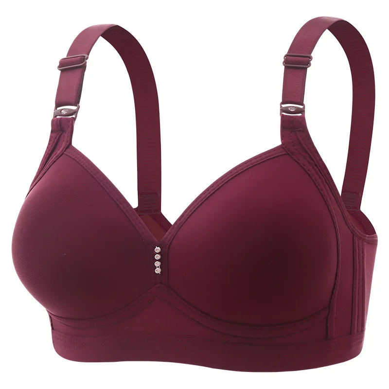 Women's Push Up Bras Middle-aged And Elderly Mother Thin Section Underwear Double-breasted Soutiens-gorge Sexy Brasieres Mujer