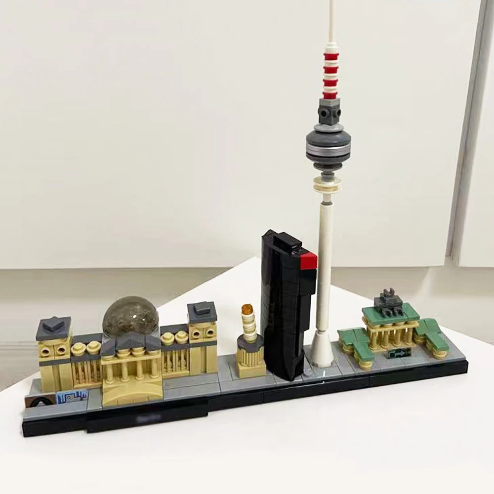 22886 Hot Sales City The Berlin Skyline Famous Architecture Building Landmark 289pcs Model Building Blocks Assembly Toys Gifts