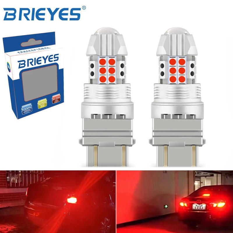 

200% Brighter Car LED Tail/Brake Red Signal Lights 1157 BAY15D 1156 7440 7443 3157 Stop Light Rear Fog Lamp Non-Polarity 2-Pack