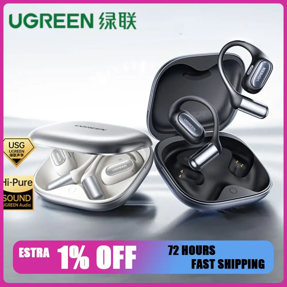 

Беспроводные наушники Ugreen Hitune S7 с костной проводимостью, заушные, Bluetooth, с длительным временем автономной работы и активным шумоподавлением