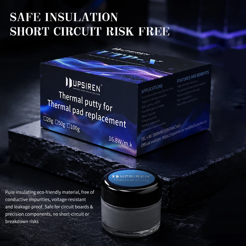 UPSIREN 16.8w/mk Thermal Putty UTP-X For VGA GPU IC Processor Rapid Cooling Thermal Pad Replacement Heat Blocking Putty