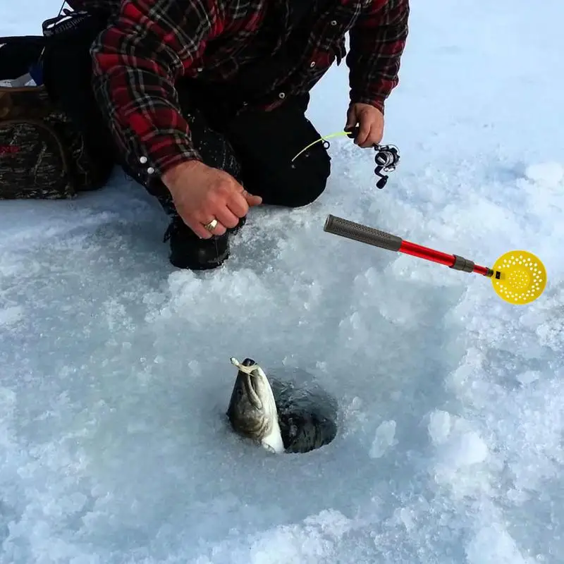 Ice Fishing Gear Stretchable Ice Fishing Scooper Fishing Shovel Sturdy Comfortable Grip Ice Fishing Scoop For Family Friends