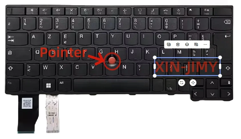 French  Keyboard for Lenovo Thinkpad L13 Gen 3 Gen 4 , L13 YOGA Gen 3 Gen 4 No-backlight  with Pointer
