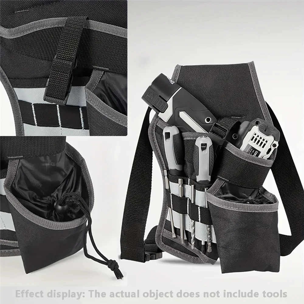 

Electric Screwdriver Tool Belt Pouch Portable Cordless Drill Clip Carpenter Construction Worker Durable Canvas Tool Bag