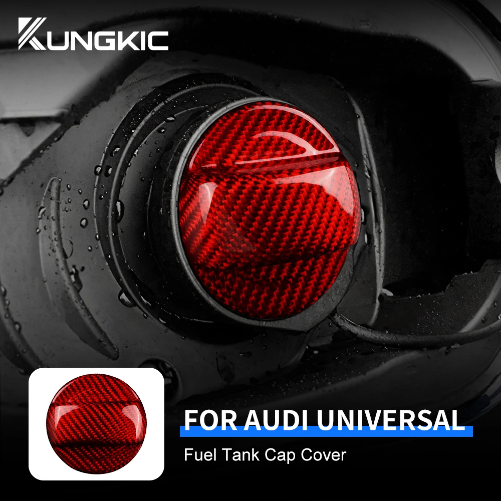 

Real Hard Carbon Fiber Fuel Tank Cap Sticker Universal For Audi A3 A4 Q3 B9 A5 A6 B9 C7 Q7 4M Q5 TT Accessories Car Trim