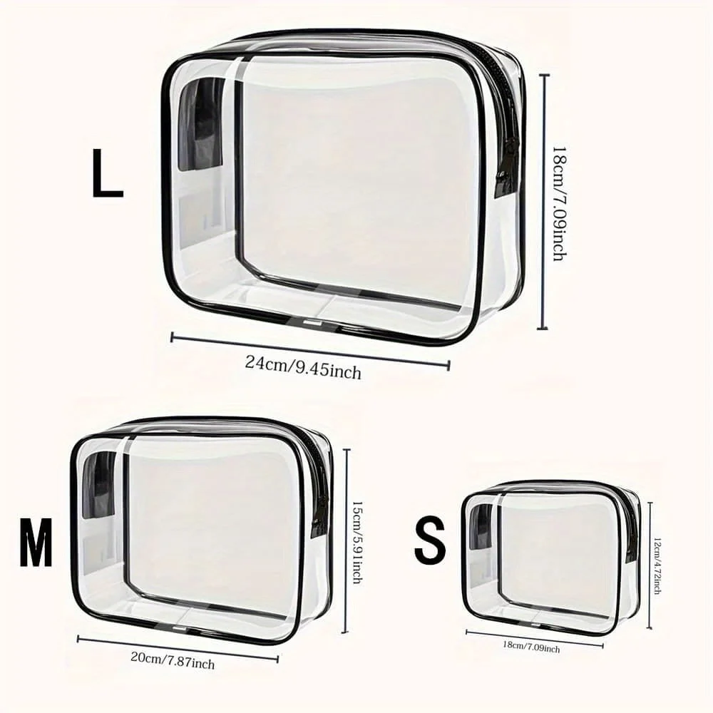 Clear Plugs & Cables toiletry bag.