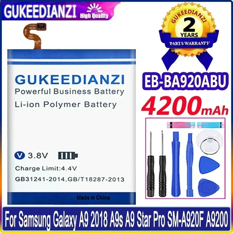 

Battery For Phone Samsung Galaxy A9 2018 A9S A9200 A9 Star Pro SM-A920F Smartphone EB-BA920ABU 4200mAh High Capacity