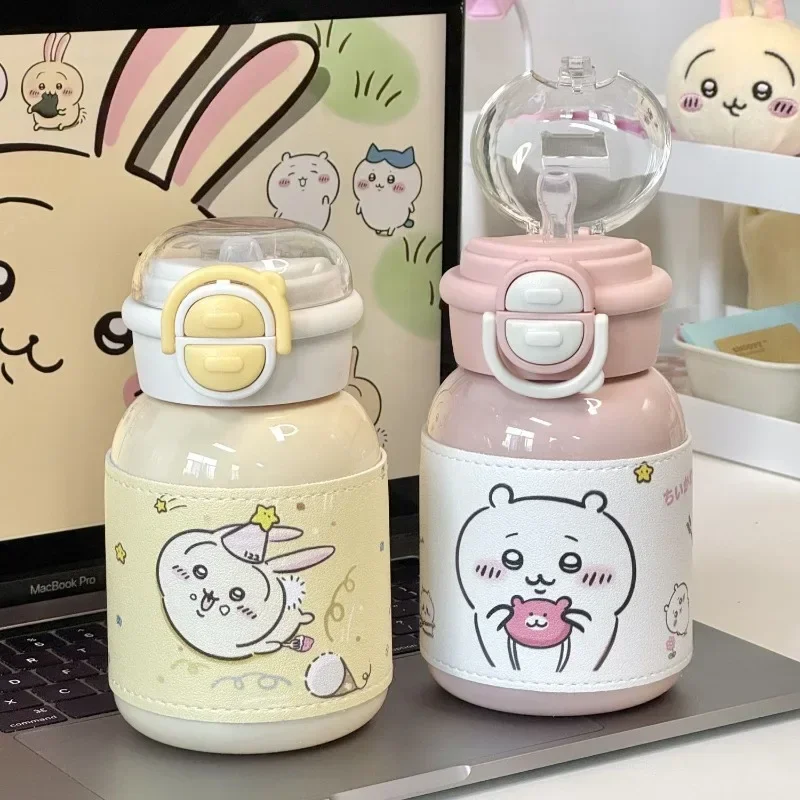 Sweet Ins Chiikawa Anime Kawaii Sanrio Plastic Sippy Water Cup Cute Cartoon Large Capacity Bottle Birthday Gift for Girls