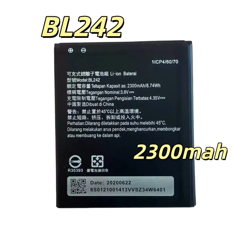 Replacement battery BL242 3.8V 2300mAh For K3 A3580 A3860 A3900 A3690 K30-T/W Mobile Phone Battery High Quality New
