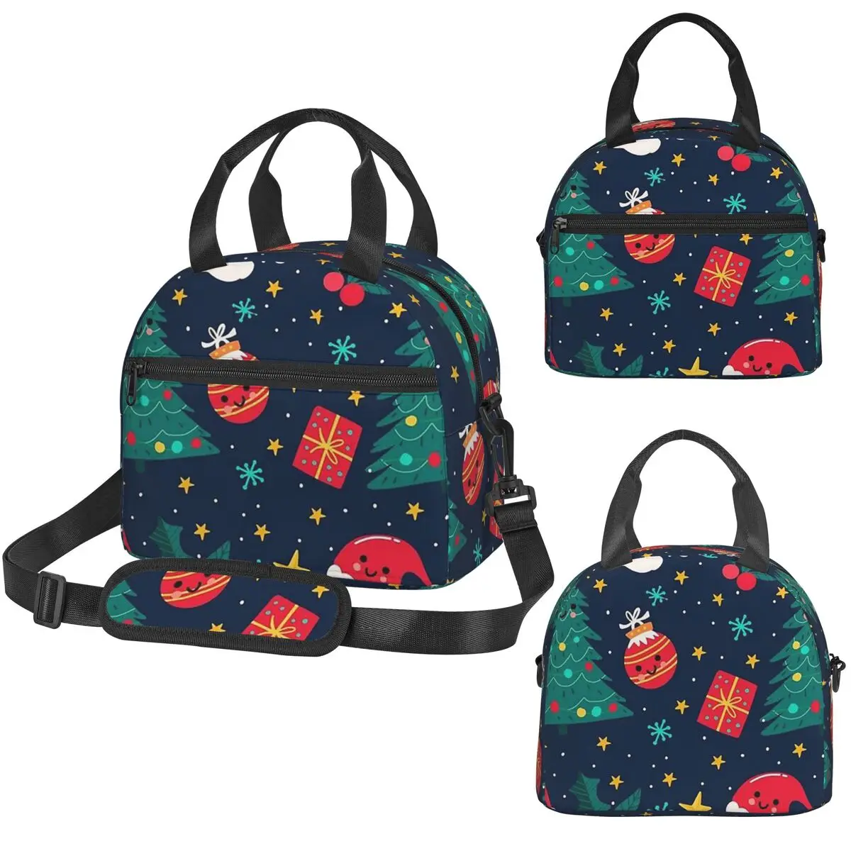 Merry Christmas & Happy Holidays! Insulated Lunch Bag for Women Office Cooler Thermal Box Tote Portable Lunch Boxes
