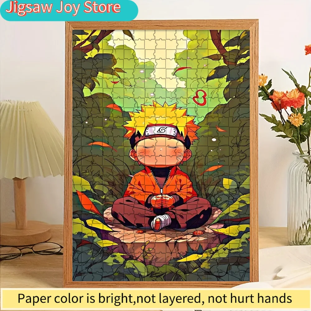 

Аниме-пазл с изображением милого чиби-персонажа Наруто Узумаки, медитирующего в пышной зеленой растительности леса, премиум-качество, яркий принт высокой четкости, гладкая поверхность.