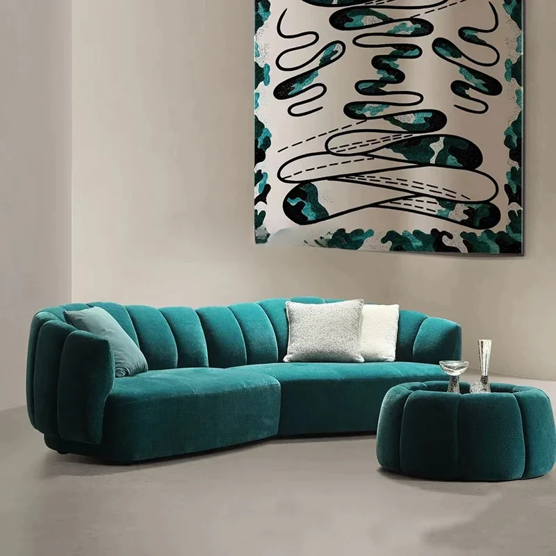 

A48 Nordic light luxury minimalist petal sofa light luxury cream style special-shaped designer multi-person reception fabric sof