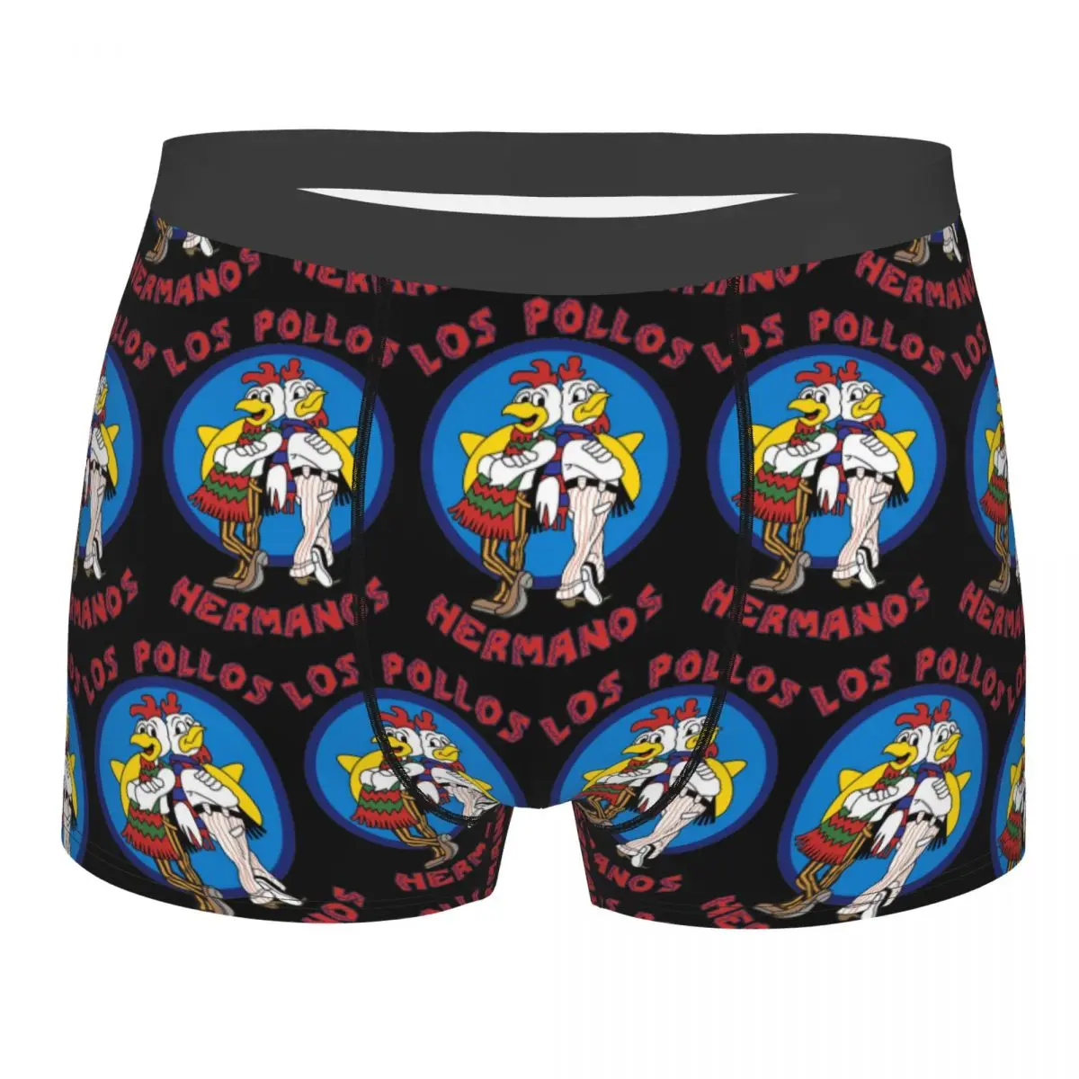 Boxer Underpants Shorts Custom Bib Breaking Bad LOS POLLOS Hermanos Panties Men Soft Underwear for Homme Man Boyfriend Gift