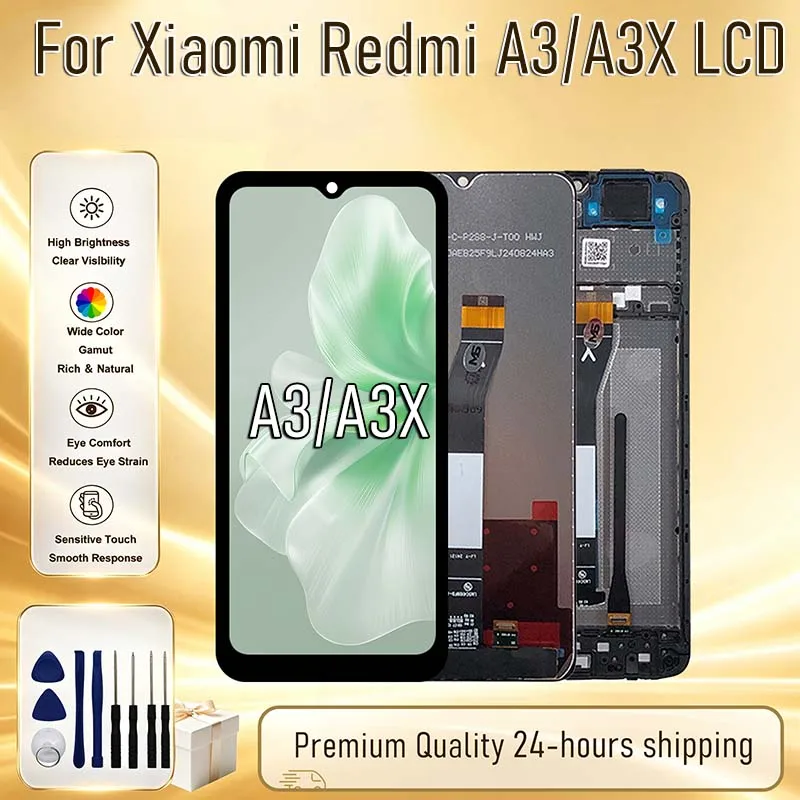 IPS For Xiaomi Redmi A3 Display 23129RN51X LCD Touch Screen Digitizer Assembly For Redmi A3X Display 24048RN6CI LCD Replacement