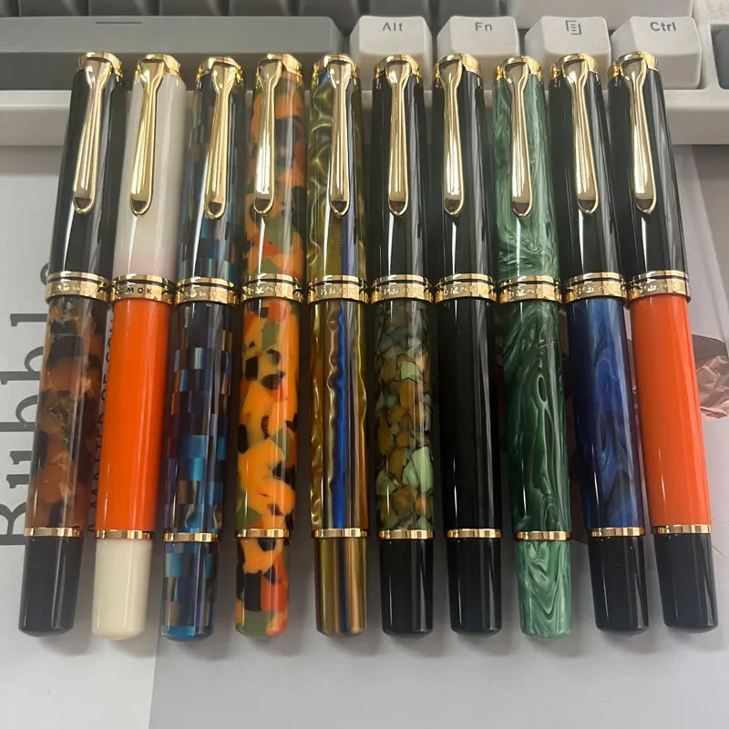 Smooth ADMOK M800 Acrylic Piston Fountain Pen German BOCK/Schmidt Soft No.6/35# Nib Inking Pelikan Copy Students Writing Gift