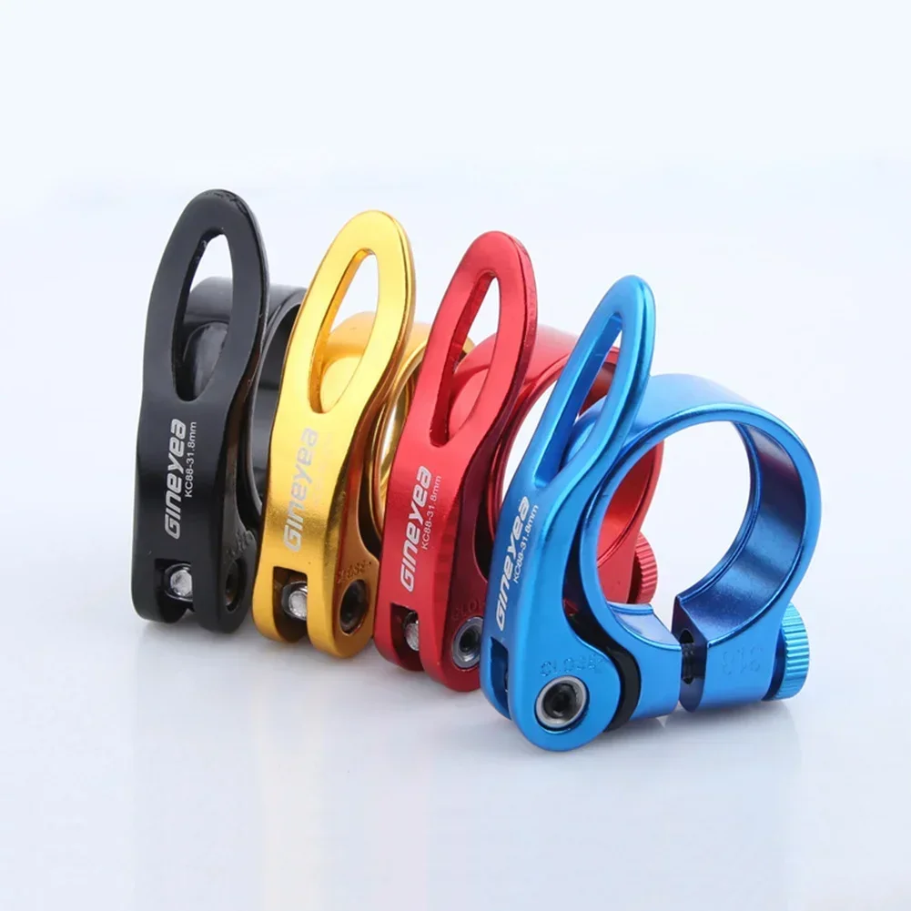 1 Pcs Bike Seatpost Clamp Quick Release Alloy Aluminium 31.8/34.9mm Saddle Closure For Mountain Bicycle 27.2/31.6mm Seat Tube