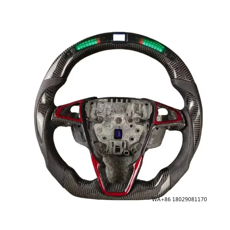 

Good Performance Auto Upades Advanced Carbon Fiber LED Leather for Mondeo Car Steering Wheel